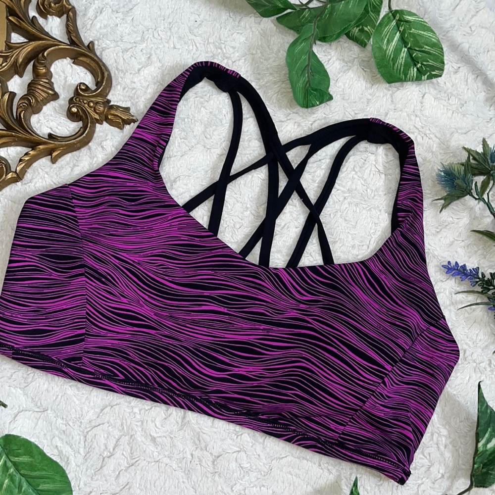 Purple and Black Lululemon Sports Bra